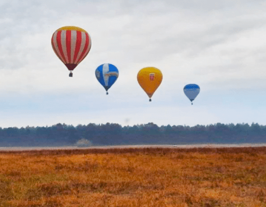 На Херсонщині встановили національний рекорд – переліт Олешківської пустелі на повітряних кулях кулі